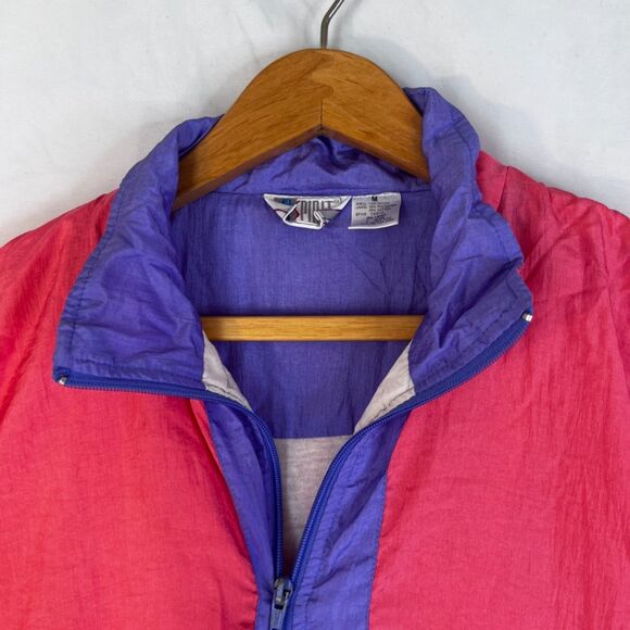 Bolo Spirit VTG 80s Track Nylon Jacket Colorful Full Zip Lightweight Size Medium - Picture 3 of 12